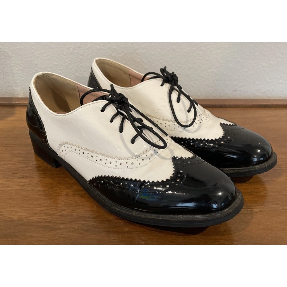 Pivapam Oxford Wingtip Two Tone Size EU 41 Black‎ White